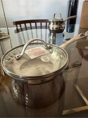 Stainless Steel Skillet with Lid - Silver